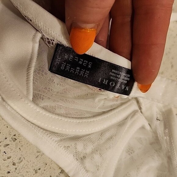 NWT Natori 726259 Underwire Unlined White Portrait Demi Bra size 32C - Picture 4 of 4